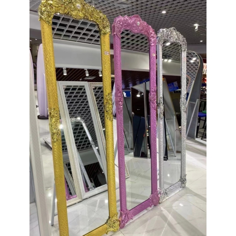 勝芳家具批發 鋁合金穿衣鏡 全身鏡 試衣鏡 落地鏡 服裝店鏡子 臥室長鏡子 全身鏡 簡約 立體 移動 佰達家具