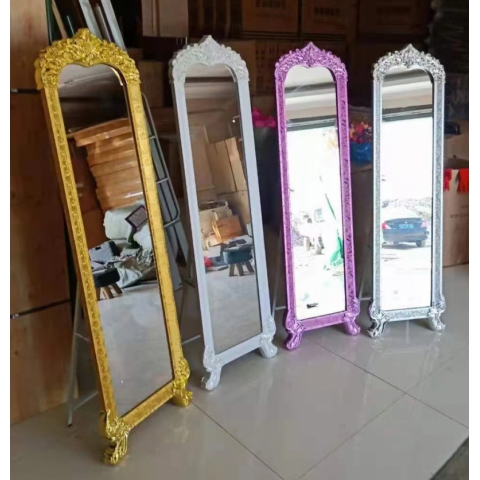 勝芳家具批發 鋁合金穿衣鏡 全身鏡 試衣鏡 落地鏡 服裝店鏡子 臥室長鏡子 全身鏡 簡約 立體 移動 佰達家具