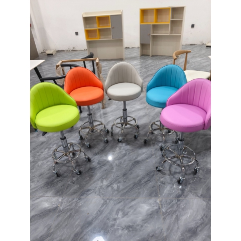 勝芳吧椅批發 酒吧臺椅子 復古美式吧椅 高腳椅凳 KTV前臺椅 高腳椅 吧臺凳 理發椅 靠背酒吧椅 升降椅 金奧福家具