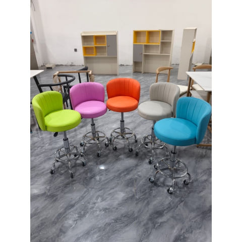 勝芳吧椅批發 酒吧臺椅子 復古美式吧椅 高腳椅凳 KTV前臺椅 高腳椅 吧臺凳 理發椅 靠背酒吧椅 升降椅 金奧福家具