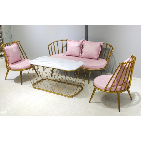 勝芳輕奢現代鐵藝沙發  小戶型網紅沙發 工作室接待組合沙發 現代簡約沙發 服裝店 辦公室 會客沙發  正尚家具批發