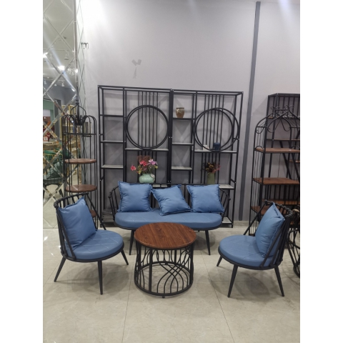 勝芳輕奢現代鐵藝沙發  小戶型網紅沙發 工作室接待組合沙發 現代簡約沙發 服裝店 辦公室 會客沙發  正尚家具批發