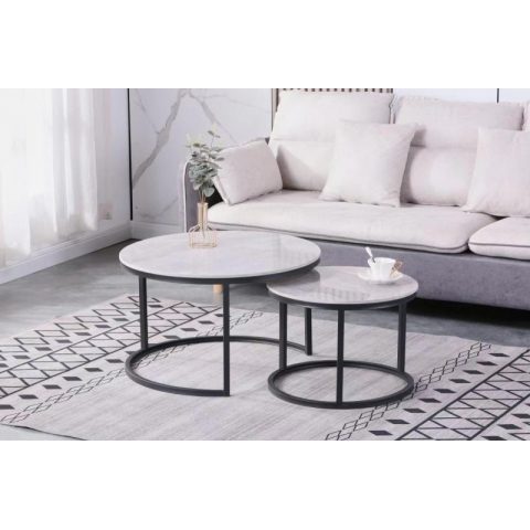 勝芳茶幾批發 套幾  瓷片茶幾 鐵藝茶幾 巖板茶幾 玻璃茶幾 板式茶幾 簡約現代北歐 茶桌 家用 小戶型 客廳 圓形桌子 高低組合 創意小茶臺  鑫尚億家具