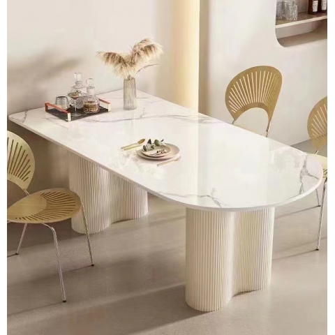 勝芳餐桌批發 超晶石桌面 餐桌 家用餐桌 理石餐桌 條桌 長條 西餐桌 巖板餐桌  微晶 卓馳億森家具