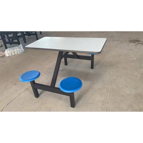 勝芳連體餐桌椅批發  食堂餐桌 食堂連體桌椅 快餐桌椅 四腿連體桌 四連體 學生餐桌椅 萬眾家具