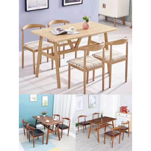 勝芳桌椅批發 快餐桌椅 鋼木桌椅 牛角椅  美麗鑫家具