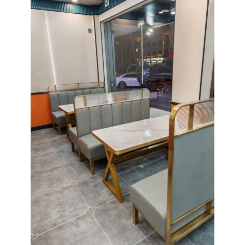 勝芳家具卡座批發 鍍金卡座 亞克力卡座 卡座 高檔 訂制 長條椅 宴會 快餐桌椅 巖板桌 不銹鋼 噴金 黑 家庭 餐館 飯店 酒店 長條桌 圓桌 時尚 久順家具