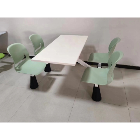 勝芳連體餐桌椅批發  食堂餐桌 食堂連體桌椅 快餐桌椅 四腿連體桌 四連體 學生餐桌椅 萬眾家具