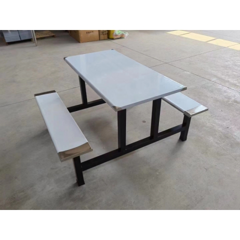 勝芳連體餐桌椅批發  食堂餐桌 食堂連體3桌椅 快餐桌椅 四腿連體桌 四連體 學生餐桌椅 萬眾家具