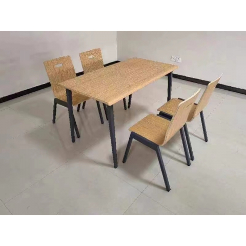 勝芳連體餐桌椅批發  食堂餐桌 食堂連體桌椅 快餐桌椅 四腿連體桌 四連體 學生餐桌椅 萬眾家具