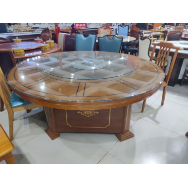 勝芳餐桌椅 酒店桌 圓桌 轉盤桌 實木旋轉大餐臺 桌面 桌架 實木餐桌椅 實木餐臺椅 中式餐桌椅 實木餐桌椅組合批發 木質家具 餐廳家具中式家具 雙全實木家具