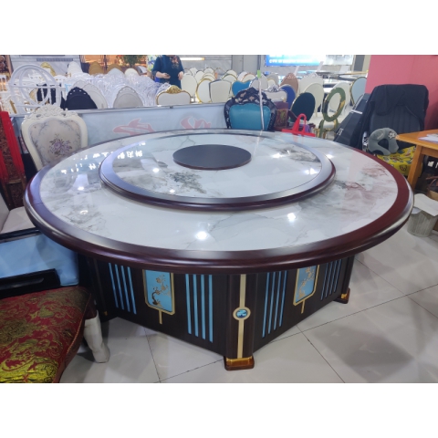 勝芳餐桌椅 巖板桌面 酒店桌 圓桌 轉盤桌 實木旋轉大餐臺 桌面 桌架 實木餐桌椅 實木餐臺椅 中式餐桌椅 實木餐桌椅組合批發 木質家具 餐廳家具 雙全實木家具