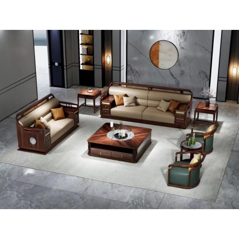 香河實木沙發 大黑檀木沙發 實木沙發 儲物抽屜款沙發 大小茶幾 廣東生產香河倉庫現貨直發 香河潤澤家具