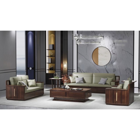 香河實木沙發 黑檀木沙發 實木沙發 儲物抽屜款沙發 大小茶幾 廣東生產香河倉庫現貨直發 香河潤澤家具