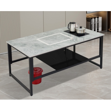 勝芳巖板茶幾批發 巖板茶臺 火燒石茶臺 功夫茶桌 巖板茶臺 辦公茶臺 家用茶臺 鐵藝茶臺 鑫億滿家具