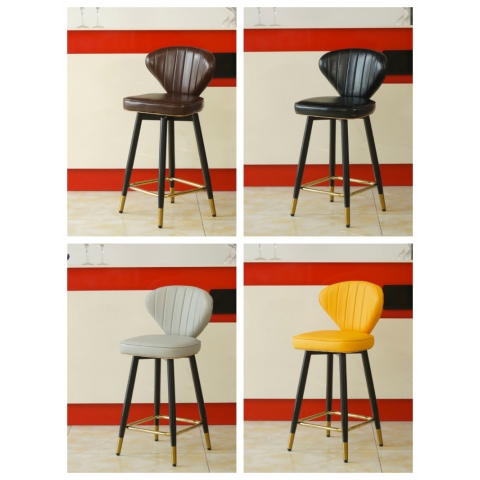 勝芳吧椅批發 酒吧臺椅子 復古美式吧椅 高腳椅凳 KTV前臺椅 高腳椅 吧臺凳 理發椅 靠背酒吧椅 升降椅 金奧福家具