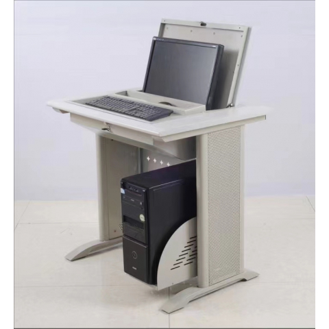 勝芳翻轉桌批發 單人位 翻轉電腦桌 學校教室 學生桌 單位電教室培訓桌 多媒體電教桌 鋼制多功能講桌 教室講臺桌 天玉星家具