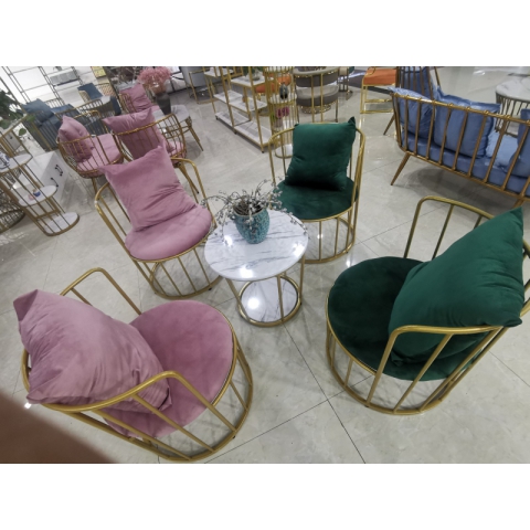 勝芳休閑輕奢桌椅批發(fā)，咖啡桌椅，網(wǎng)紅桌椅，洽談椅，沙發(fā)椅，接待桌椅，鈦金桌椅，北歐鈦金桌椅，正尚家具