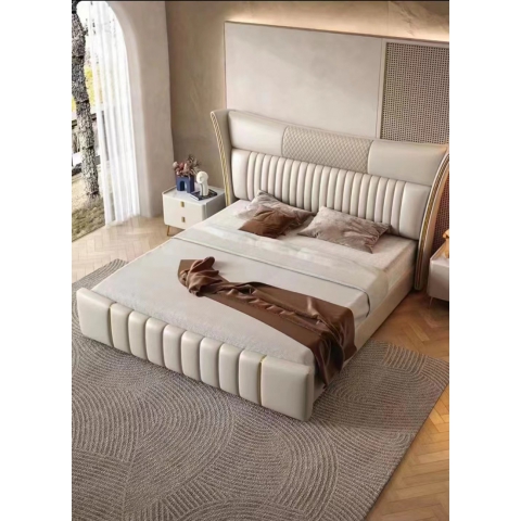 香河軟床批發 網紅大床 高密度海綿 仿真皮軟床 婚床 輕奢極簡大屏床 廣東生產香河倉庫現貨直發 香河潤澤家具