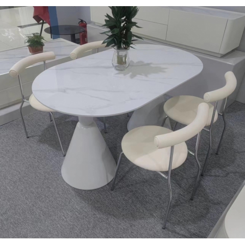 勝芳巖板餐桌批發 巖板餐桌 理石餐桌 網紅餐桌 奶油風餐桌 瓦楞巖板餐桌 強大家具