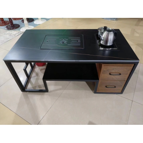 勝芳巖板茶臺批發 巖板茶臺 火燒石茶臺 一體茶臺巖功夫茶桌 泡茶桌 飲茶桌 品茶桌 巖板茶幾 辦公茶幾 家用 茶幾 鐵藝茶幾 群逸辦公家具