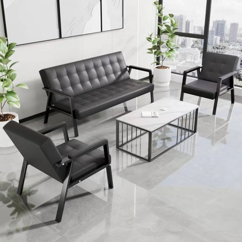 1+1+3沙發組合 勝芳沙發批發 簡易沙發 辦公沙發 休閑沙發 商務沙發 會議室沙發 凳宸家具