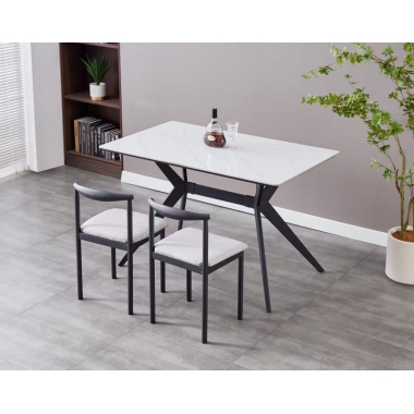 勝芳餐桌批發 方桌 餐桌 巖板餐桌 巖板餐臺 實木巖板餐桌 簡約餐桌 巖板餐桌椅 小戶型巖板餐桌 麗仕界家具