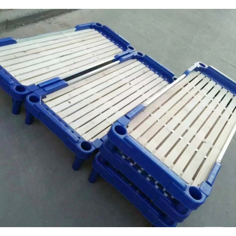 勝芳幼兒園床 兒童午休午睡床 小學生加長疊疊木床 塑料幼兒園小床 托管床  長青家具