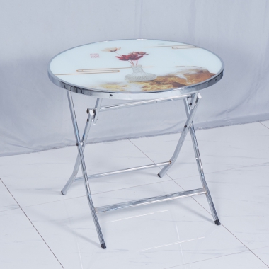 勝芳折疊桌批發 3D玻璃面飯桌 餐桌 家用簡易圓桌 輕奢圓桌 輕奢方桌 吃飯桌 戶外便攜擺攤折疊桌 租房小戶型方桌子 玻璃桌 玉振家具