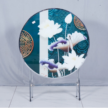 勝芳折疊桌批發 3D玻璃面飯桌 餐桌 家用簡易圓桌 輕奢圓桌 輕奢方桌 吃飯桌 戶外便攜擺攤折疊桌 租房小戶型方桌子 玻璃桌 玉振家具