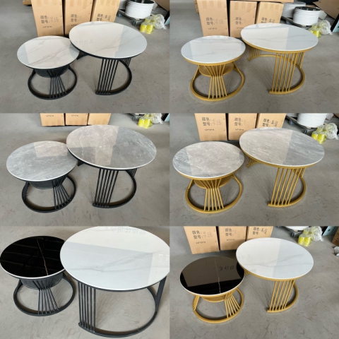 勝芳巖板茶幾批發(fā) 套幾 大小圓 組合圓茶幾 簡(jiǎn)約 網(wǎng)紅茶幾 輕奢茶幾 巖板茶幾 鐵藝茶幾 元昊家具