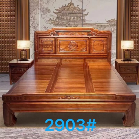 老虎腳格木大款 香河實木床批發 實木大床 實木床邊 高端輕奢雙人床 婚床 廣東生產香河倉庫現貨直發 香河潤澤家具