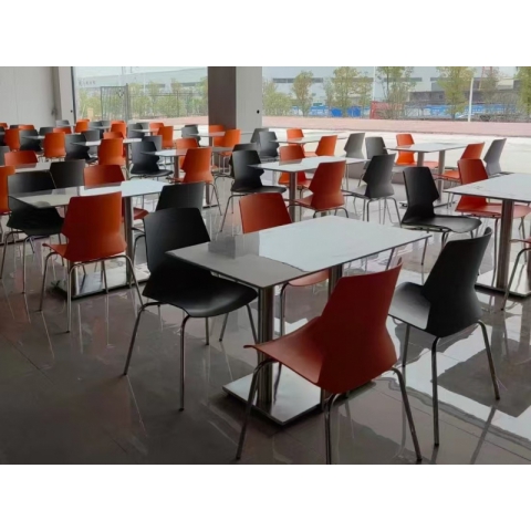 勝芳快餐桌椅 學校餐廳 鋼木餐桌椅 連體桌椅  食堂餐桌 飯店餐桌 企業單位餐廳 鋼木家具 酒店家具 餐廳家具 中慶德家具