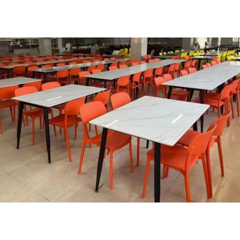 勝芳快餐桌椅 學校餐廳 鋼木餐桌椅 連體桌椅  食堂餐桌 飯店餐桌 企業單位餐廳 鋼木家具 酒店家具 餐廳家具 中慶德家具