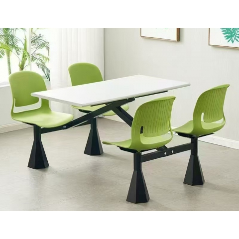 勝芳快餐桌椅 學校餐廳 鋼木餐桌椅 連體桌椅  食堂餐桌 飯店餐桌 企業單位餐廳 鋼木家具 酒店家具 餐廳家具 中慶德家具