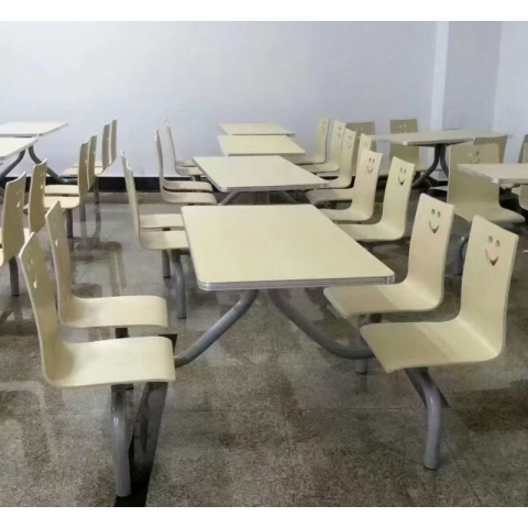 勝芳快餐桌椅 學校餐廳 鋼木餐桌椅 連體桌椅  食堂餐桌 飯店餐桌 企業單位餐廳 鋼木家具 酒店家具 餐廳家具 中慶德家具