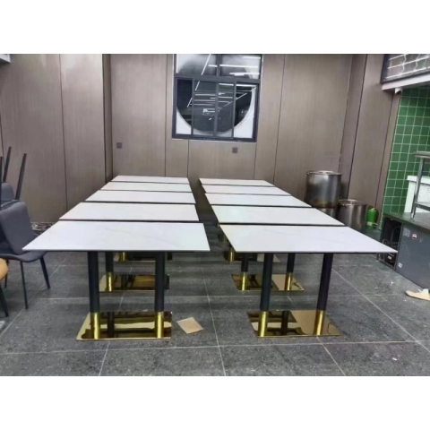 勝芳巖板方桌批發 快餐桌 飯店桌椅 酒店餐桌 長桌  方桌 全程酒店家具