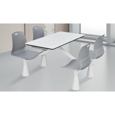 勝芳連體餐桌批發 新型工程塑料椅連體桌 四連體 餐桌椅 食堂連體桌 快餐桌椅 學生餐桌椅 肯德基餐桌 志強家具