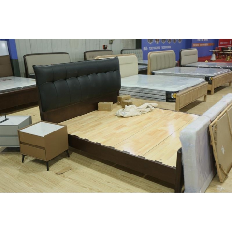 勝芳床鋪批發(fā) 雙人床 實(shí)木床 木質(zhì)雙人床 雙人板床 臥室家具 壹品家具