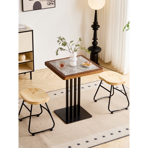 勝芳快餐桌批發 咖啡臺批發 實木桌面餐桌 鋼木餐桌 洽談桌 方桌 恒玖家具