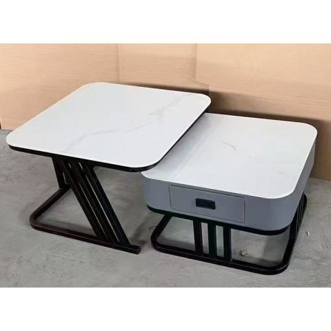 勝芳巖板茶幾批發 套幾 大小圓 組合圓茶幾 簡約 網紅茶幾 輕奢茶幾 巖板茶幾 鐵藝茶幾 宏鎧家具