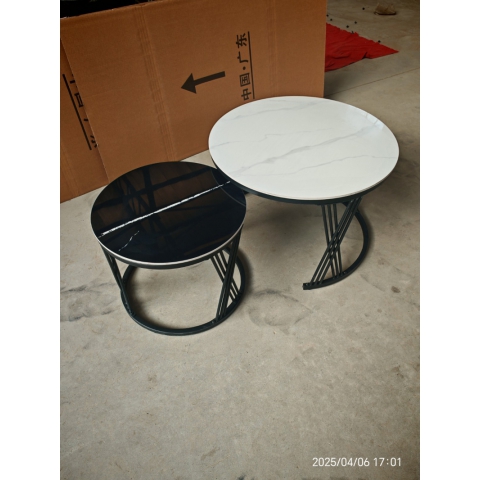 勝芳茶幾 套幾 網(wǎng)紅茶幾 巖板茶幾 子母茶幾  大小圓茶幾（可定制，面腿可單賣）