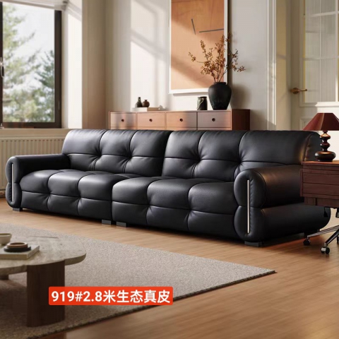 919#生態(tài)真皮 香河軟體沙發(fā) 網(wǎng)紅沙發(fā) 3米直排 高密度海棉坐包 彈簧底架 家用沙發(fā) 多人位沙發(fā) 布藝沙發(fā) 香河潤澤家具