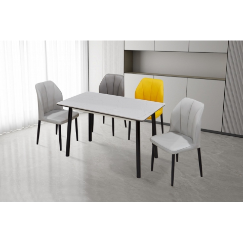 勝芳家具批發(fā)快餐桌椅   巖板餐桌批發(fā)   牛角椅 k字桌批發(fā)  餐桌椅組合  餐桌  餐椅  軟包椅 萬(wàn)鵬家具