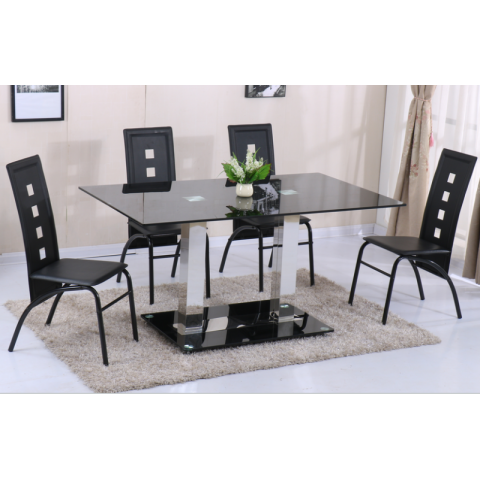 勝芳餐桌批發 玻璃餐桌 玻璃餐臺 小戶型餐桌 鋼化玻璃餐桌 時尚簡約 餐廳家具 六泰家具