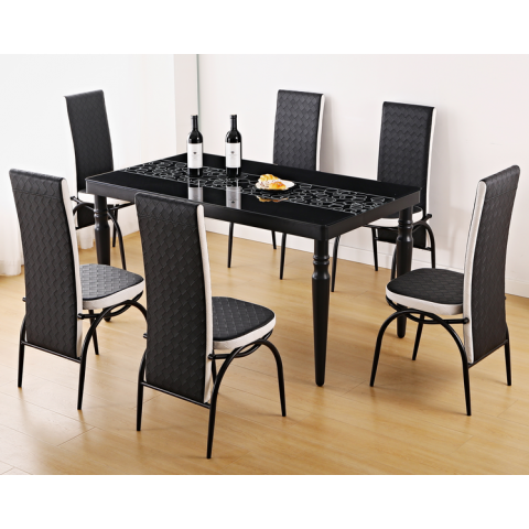 勝芳餐桌批發 玻璃餐桌 玻璃餐臺 小戶型餐桌 鋼化玻璃餐桌 時尚簡約 餐廳家具 六泰家具