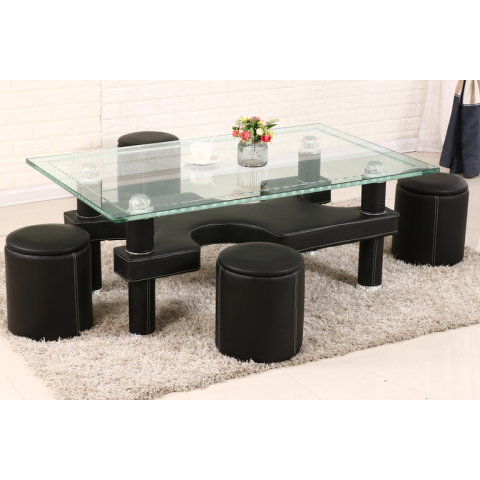 勝芳餐桌批發 玻璃餐桌 玻璃餐臺 小戶型餐桌 鋼化玻璃餐桌 時尚簡約 餐廳家具 六泰家具