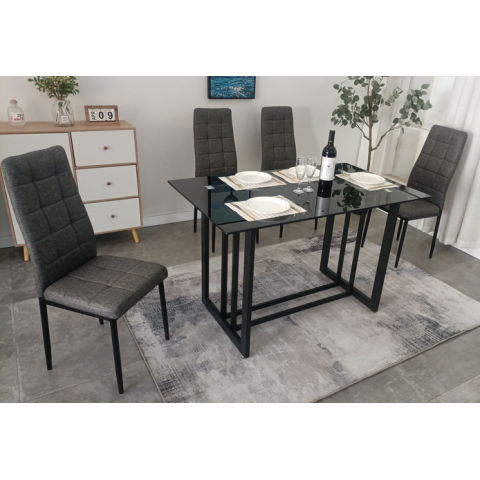 勝芳餐桌批發 玻璃餐桌 玻璃餐臺 小戶型餐桌 鋼化玻璃餐桌 時尚簡約 餐廳家具 六泰家具