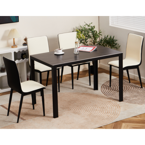 勝芳餐桌批發 玻璃餐桌 玻璃餐臺 小戶型餐桌 鋼化玻璃餐桌 時尚簡約 餐廳家具 六泰家具