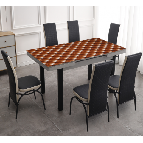 勝芳餐桌批發 玻璃餐桌 玻璃餐臺 小戶型餐桌 鋼化玻璃餐桌 時尚簡約 餐廳家具 六泰家具